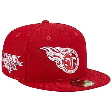 Imagem de New Era Boné masculino Scarlet Tennessee Titans 15 Years Main Patch 59FIFTY
