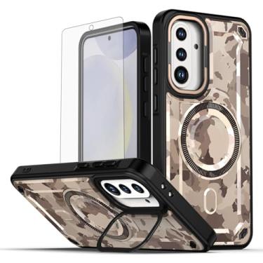 Imagem de Asuwish Capa de celular para Samsung Galaxy A36 5G capa magnética com protetor de tela de vidro temperado e suporte de proteção à prova de choque pintado suporte rígido híbrido A 36 36A LTE SM-A366U