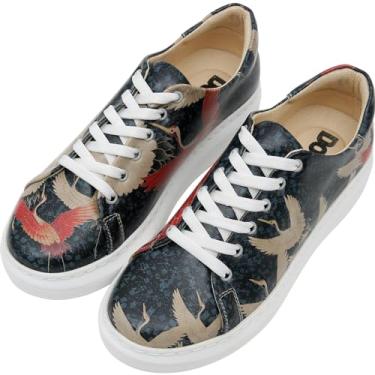 Imagem de DOGO Tênis feminino plataforma plataforma, feito à mão, couro vegano, exclusivo, We Rise, We Heal, 38