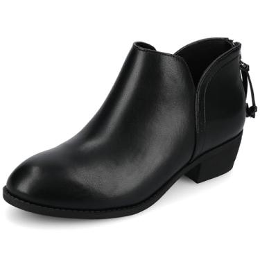 Imagem de Journee Bota feminina Livvy, Poliuretano preto, 42