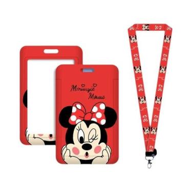 Imagem de Porta-Cartões De Cordão Da Disney Minnie Mickey Para Mulheres, Alças D