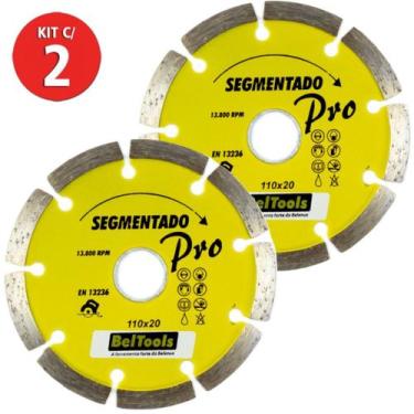 Imagem de Kit 2 Disco Diamantado Segmentado 110 x 20mm Beltools
