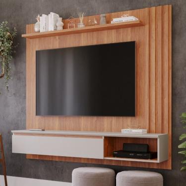 Imagem de Painel para TV Até 60 Polegadas 1 Porta Ripado Panama Plus Permobili