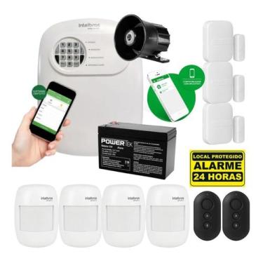 Imagem de Kit Alarme Sem Fio Intelbras ANM 24 NET com 7 Sensores e Acesso via Ap