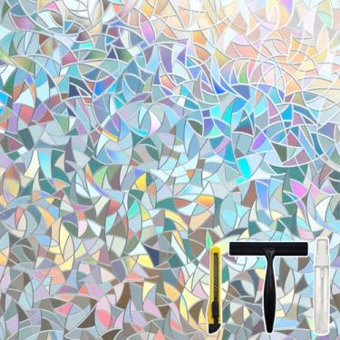 Imagem de Pickhonk Película de privacidade para janela Película de vidro colorido para colorir, adesivos de vidro com bloqueio de UV, isolamento térmico, janelas domésticas, 60 x 192 cm