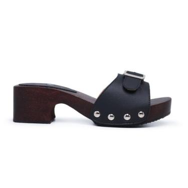 Imagem de Tamanco Em Madeira Feminino Confort Legitimo - Linda Ramalho, Madeira 