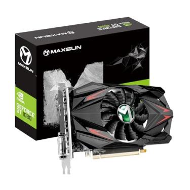 Imagem de maxsun Placa de vídeo GEFORCE GT 1030 2GB GDDR5 GPU Mini ITX Design, nova arquitetura e desempenho rápido do que 2GD4, HDMI, DVI-D, sistema de resfriamento de ventilador único