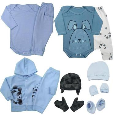 Imagem de Kit Roupa de Bebê 11 Peças Enxoval Inverno Body Mijão Touca - Koala Ba
