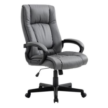 Imagem de Cadeira de Escritório Presidente Giratória Baza Cinza - Rivatti