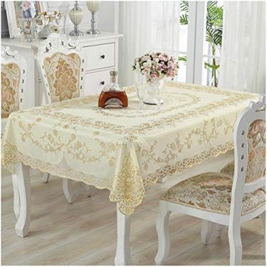 Imagem de Toalha de mesa de centro PVC à prova d'água, antiqueimadura e sem óleo, descartável, retangular, tapete de mesa de plástico