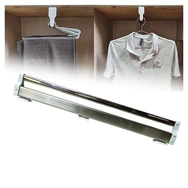 Imagem de 5sssallefaa Rack de secagem removível para armário, escorredor para calças, rack de secagem de guarda-roupa que economiza espaço, haste retrátil para guarda-roupa, para cachecol, jeans, toalha/gravata