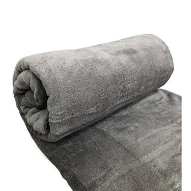 Imagem de Manta Super King Microfibra 2,80m x 2,50m Coberta Cobertor Grosso Felpudo(Cinza Canelada)