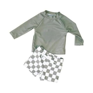 Imagem de Elinfant verão bebê meninos menina manga longa maiô elegante bonito pi