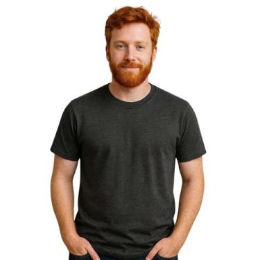 Imagem de Camiseta Básica Masculina 100% Algodão Lisa Premium Básica Casual Dia 