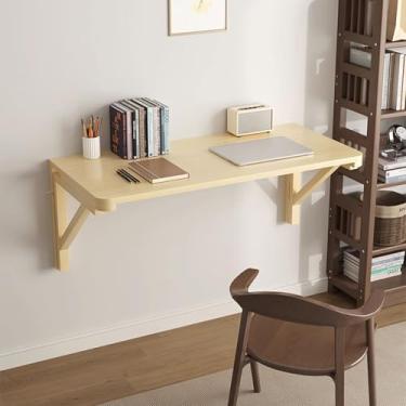 Imagem de Mesa dobrável montada na parede moderna para escritório em casa, mesa dobrável, mesa dobrável de folhas suspensas, fácil de montar, para lavanderia e restaurante.