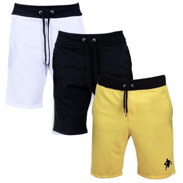Imagem de Kit 3 Bermuda Moletom Plus Size Shorts Masculino Corrida Treino Cor:;Tamanho:G5;Gênero:Masculino-Masculino
