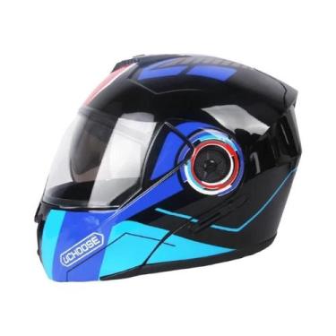 Imagem de Capacete De Motocicleta Unissex 2024, Capacete Modular Com Lente Dupla