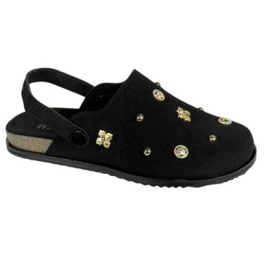 Imagem de Clog Moleca Feminino Sapato Mule Canoa Conforto 5743.211 Cor:PretoTama