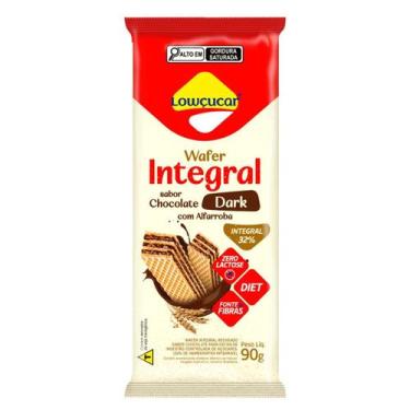 Imagem de Biscoito Wafer Integral Sabor Chocolate Dark 90g - Lowçucar