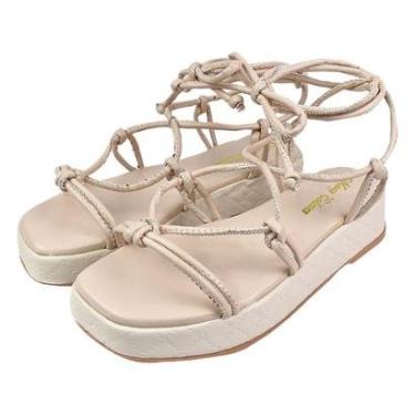 Imagem de Sandália Feminina Papete de Amarrar Rasteira Flatform-Feminino