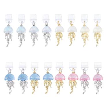 Imagem de DICOSMETIC 16 peças de pingentes de plugue de poeira a granel água-viva tipo C porta de carregamento pingente protetor de porta USB C pingente de 39 mm de comprimento para celular E-Reader