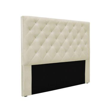 Imagem de Cabeceira Cama Box King 195 Cm Tania Veludo S04 - D'rossi Cor Bege