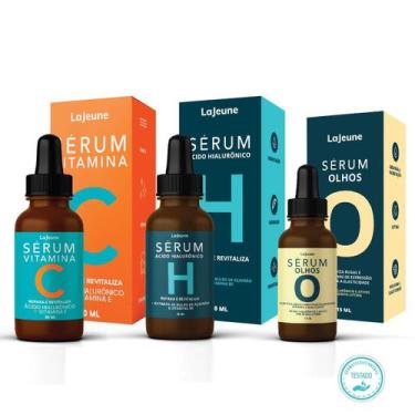 Imagem de Kit Skincare 3 Sérum Profissional Vitamina C Antimarcas + - Lajeune