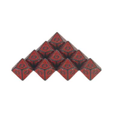 Imagem de Conjunto De Dados De Plástico D10 Com 10 Lados, 10 Peças, Para Jogos D