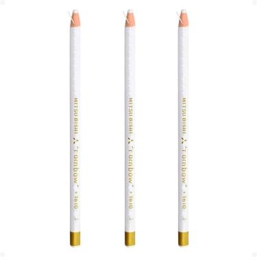 Imagem de Kit Mitsubishi Rainbow: 3 Lápis Dermatográfico Branco 7610-1