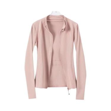 Imagem de Jaqueta Feminina Slim Fit Para Yoga, Corrida Leve, Fitness E Pilates  