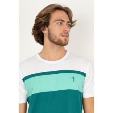 Imagem de Camiseta Listrada Aleatory Serene Verde-Masculino