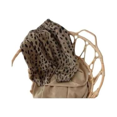 Imagem de Calças De Algodão Soltas Com Estampa De Leopardo Para Meninas, Moda Ca