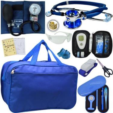 Imagem de Kit Enfermagem Cores Bolsa Top Premium + Medidor Glicose - Love Saude,