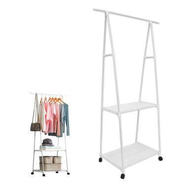 Imagem de Arara de Roupas Sapateira Cabideiro Closet Prateleira Guarda Roupa Movel Rodas Organizador Aberto Atelie Quarto Kitnet