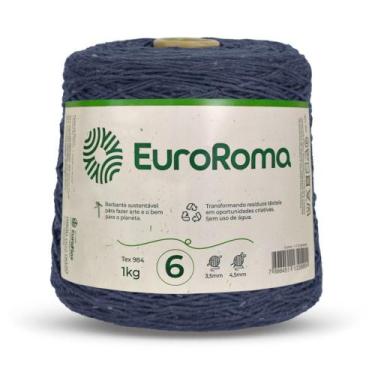 Imagem de Barbante Têxtil Nº6 Cores EuroRoma 1kg 1016m - Unidade -, Jeans