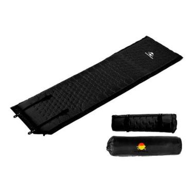 Imagem de Colchonete Auto-inflável Preto Isolante Térmico 183 x 60 x 3cm Guepard