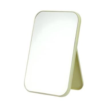 Imagem de Espelho maquiagem mesa dobrável portátil facial retangular Cor:Verde -