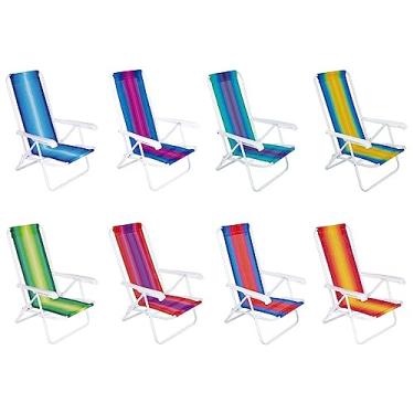 Imagem de Mor - Cadeira De Praia Em Aço 4 Posições Cores Sortidas