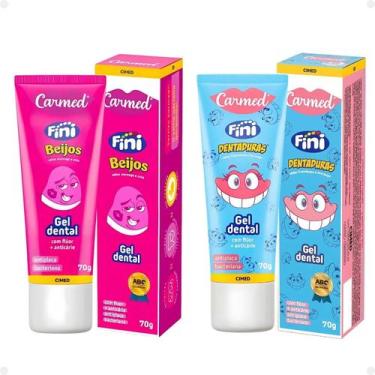Imagem de Kit Gel Dental Carmed Fini: Beijos e Dentaduras 70g - CIMED