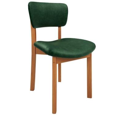 Imagem de Cadeira Para Sala De Jantar Cozinha Living Estofada Dara L02 Couríssimo Verde Musgo - Lyam Decor