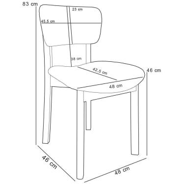 Imagem de Kit 04 Cadeiras Para Sala De Jantar Cozinha Living Estofada Dara L02 Suede Azul Marinho - Lyam Decor