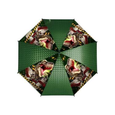 Imagem de Guarda Chuva Sombrinha Infantil Dinossauro Rex Verde - SEMAX