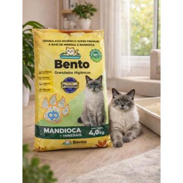 Imagem de Areia para Gato Bento Mandioca e Minerais Naturais Biodegradável Super
