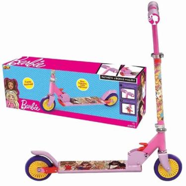 Imagem de Patinete Barbie c/ 2 Rodas Malibu Com Freio Fun Divirta-se - 790848941