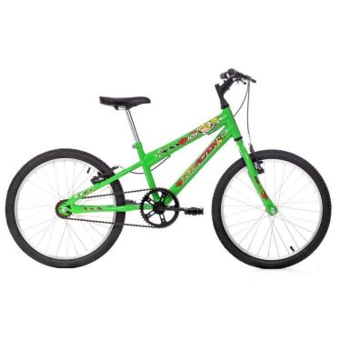 Imagem de Bicicleta Joy Mountain Bike Aro 20 Quadro Aço 1v V-Brake Verde Kawasaki Free Action