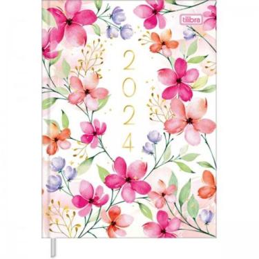 Imagem de Agenda costurada diária 12,3 x 16,6 cm feminine 2024 - Tilibra, Modelo