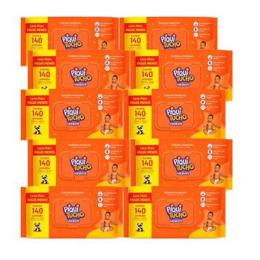 Imagem de Kit 10x Lencos Umedecidos Piquitucho Hidrate 140un