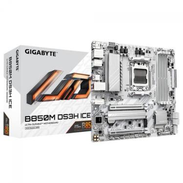 Imagem de Placa Mãe Gigabyte B850M DS3H ICE, Chipset B850, AMD AM5, M-ATX, DDR5