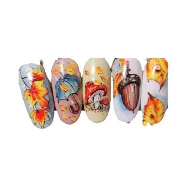 Imagem de Adesivos Coloridos De Conchas E Estrelas Do Mar Para Unhas - 12 Design