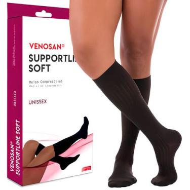 Imagem de Meia 3/4 Venosan Supportline Soft Compressao Leve 18-22mmhg Varizes Ed